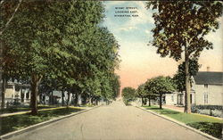 Miami Street, Looking East Hiawatha, KS Postcard Postcard