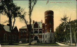 Street View of State Armory Utica, NY Postcard Postcard