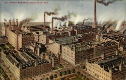 Pabst Brewery Milwaukee, WI Postcard Postcard