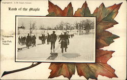 Tobogganing in High Park Toronto, ON Canada Ontario Postcard Postcard