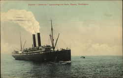 Steamer "Governor" Approaching the Docks Postcard