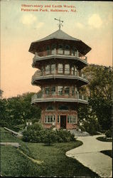 Observatory and Earthworks, Patterson Park Postcard