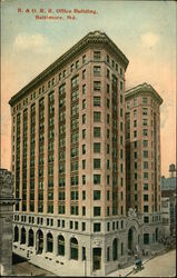 B&O RR Office Building Baltimore, MD Postcard Postcard