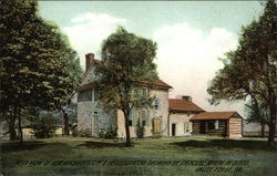 Rear view of Gen. Washington's Headquarters, showing log house where he dined Postcard