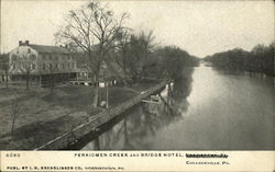 Perkiomen Creek and Bridge Hotel Postcard