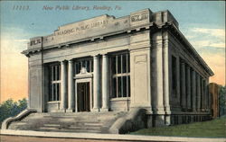 New Public Library Reading, PA Postcard Postcard