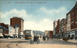 Penn Square from 4th Street Reading, PA Postcard Postcard