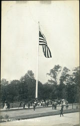 Flag Raising, Dedication Day, Elmwood Park Norristown, PA Postcard Postcard