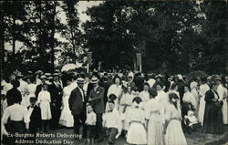 Ex-Burgess Roberts Delivering Address Dedication Day, Elmwood Park Norristown, PA Postcard Postcard