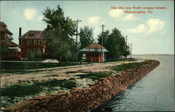 The Old Sea Wall League Island Postcard