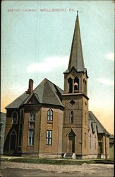 Baptist Church Wellsboro, PA Postcard Postcard