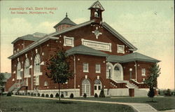 Assembly Hall, State Hospital for Insane Norristown, PA Postcard Postcard