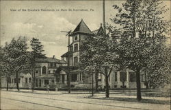 View of the Creshe's Residence on Main Street Norristown, PA Postcard Postcard