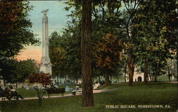 Public Square Norristown, PA Postcard Postcard