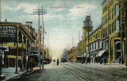 Main Street View Norristown, PA Postcard Postcard