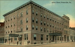 Allan Hotel (Necho Allen Hotel) Pottsville, PA Postcard Postcard