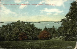 View of Harbor from Residence of Lorillard Spencer Newport, RI Postcard Postcard