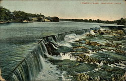 Pawtucket Falls Lowell, MA Postcard Postcard