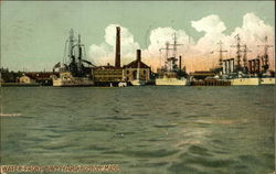 Water Front, Navy Yard Postcard