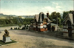 Girard Ave. Entrance to Zoological Gardens Postcard