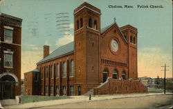 Street View of Polish Church Postcard