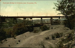 Railroad Bridge at Avocca Scranton, PA Postcard Postcard