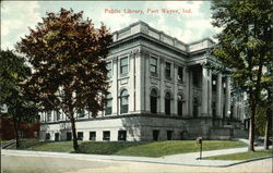 Public Library - Street View Fort Wayne, IN Postcard Postcard