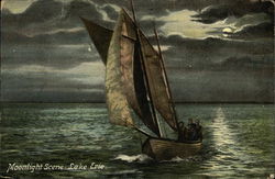 Moonlight Scene on the Water Postcard