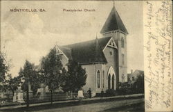 Presbyterian Church and Cemetary Monticello, GA Postcard Postcard