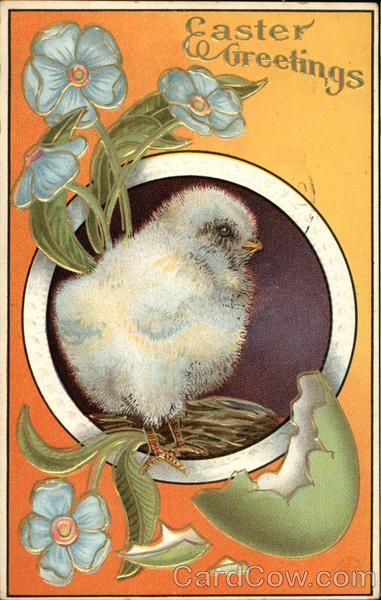 Easter Greetings With Chicks