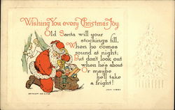 Wishing you Every Christmas Joy Santa Claus Postcard Postcard