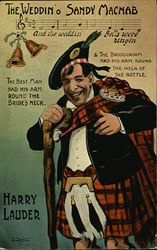 Harry Lauder The Weddin' o' Sandy Macnab Music Postcard Postcard