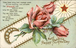 Many Happy Returns of the Day Birthday Postcard Postcard