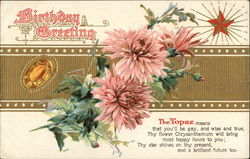 Birthday greetings - Topaz Postcard