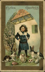 Easter Greetings Postcard