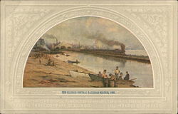 The Illinois Central Railroad Station, 1856 Postcard