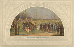 The Last Council of the Pottawatomies, 1833 - Central Trust Company of Illinois Native Americana Postcard Postcard