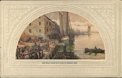 The First Grain Elevator in Chicago, 1838 - Central Trust Company of Illinois Postcard Postcard