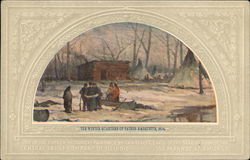 The Winter Quarters of Father Marquette, 1674 - Central Trust Company of Illinois Postcard