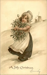 A Jolly Christmas Children Postcard Postcard