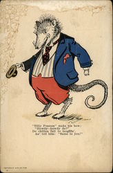 Billy Possum Make His Bow: Howdy-Howdy do? De Chillun Fall to Laughin' An' Tell Him: Same to You? Postcard Postcard