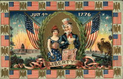 July 4th, 1776, Liberty Postcard