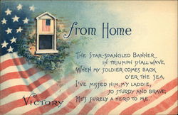 From Home, The Star-Spangled Banner in Triumph Shall Wave Postcard