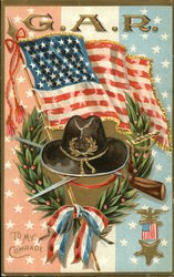 G.A.R. To my Comrade Patriotic Postcard Postcard