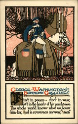 George Washington's Birthday Greetings President's Day Postcard Postcard