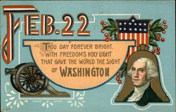 Feb. 22, Thou Day Forever Bright, With Freedom's Holy Light That Gave the World Postcard