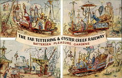 The Far Tottering & Oyster Creek Railway, Battersea Pleasure Gardens Amusement Parks Postcard Postcard