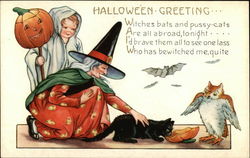 Halloween Greeting Postcard Postcard