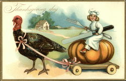 Thanksgiving Day Turkeys Postcard Postcard