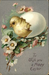 To Wish you a Happy Easter With Chicks Postcard Postcard